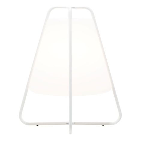 Lampada Led Teepee Zafferano Ricaricabile - Touch, da Interno ed Esterno IP65, Design Moderno Senza Fili Bianca