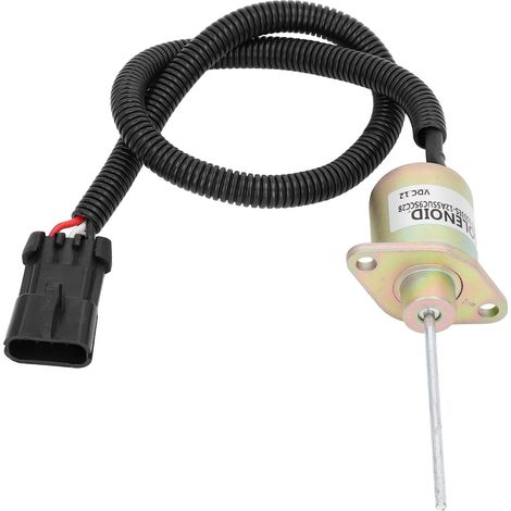 Électrovanne de coupure de carburant 12 V 1503ES-12A5SUC9SCC28 à 3 bornes, remplaçable par la Kubota V2203-DI (1/5)