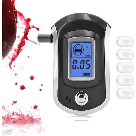 Nouveaux Alcootests Éthylotest portable, léger -Éthylomètre Police Breath écran LCD Alcootest Électronique Portatif Capteur semi-con (1/4)