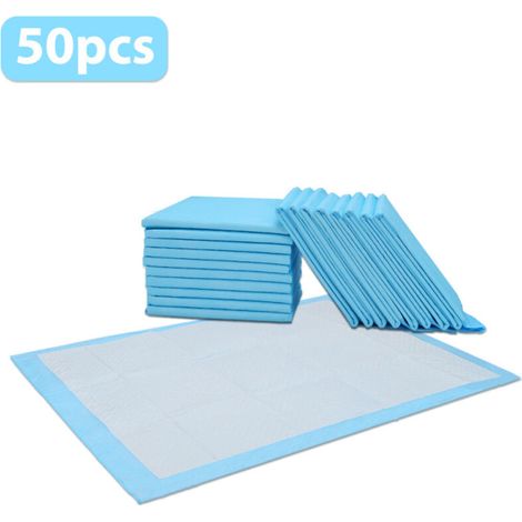 50 tapis chiots 45x60cm ultra absorbants, idéaux pour dressage, toilettes et litière.