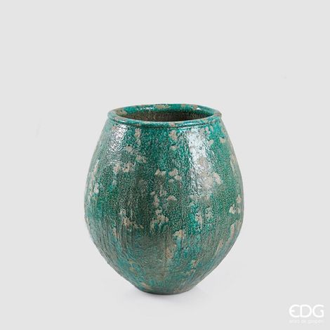 EDG Enzo De Gasperi Vaso Fenice Bombato H 51 Cm D 46 Cm Green Waterproof (1/4)