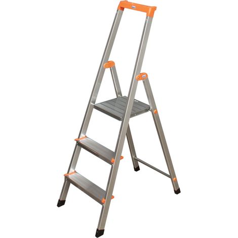 Krause Monto Alu Stufen-Stehleiter SOLIDY 1x 3 Tritte Aluleiter Stehleiter (1/5)