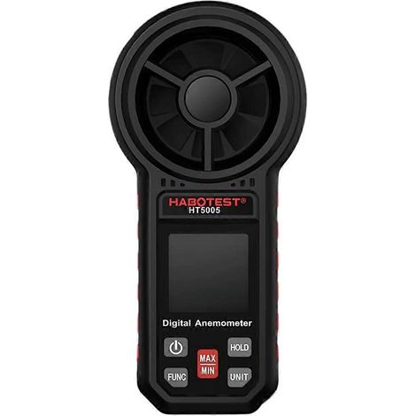 Anémomètre numérique HT5005 : outil de mesure de haute précision pour la température de l’air (CFM, CMM), avec fonction de maintien des données maximales et minimales. (1/5)