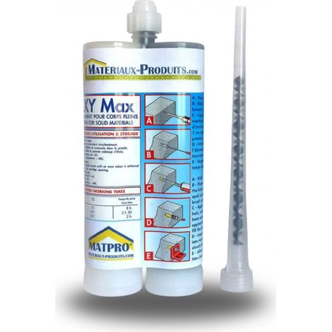 Scellement et ancrage technique epoxy - 400 ml Gris - MATPRO (1/2)