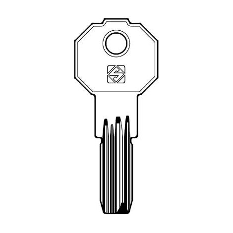 CHIAVE PUNZONATA PREFER PF22 SILCA - OTTONE NICHELATO- 5 pezzi
