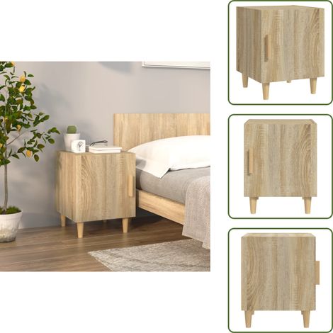 Comodino con anta - vidaXL Comodino Rovere Sonoma in Legno Multistrato - Comodino per casa