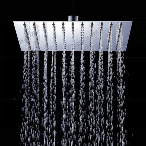 Premium Stainless Steel Shower Head, 10 Inch, Rain Shower, Water Saving, Shower Head, Water Saving Shower Heads, Chrome (1/5)