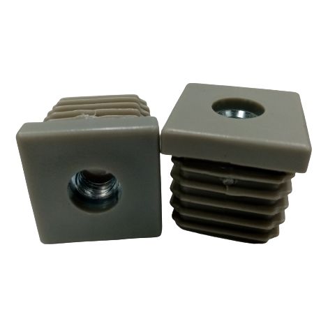 Inserto tappo con filettatura metallica M6 25x25, 20 pezzi, grigio (1/4)
