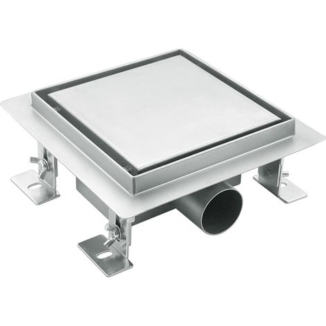 Bc-elec - Q-20 Plato de ducha de acero inoxidable 20cm, plato de ducha reversible, altura ajustable 63-83mm