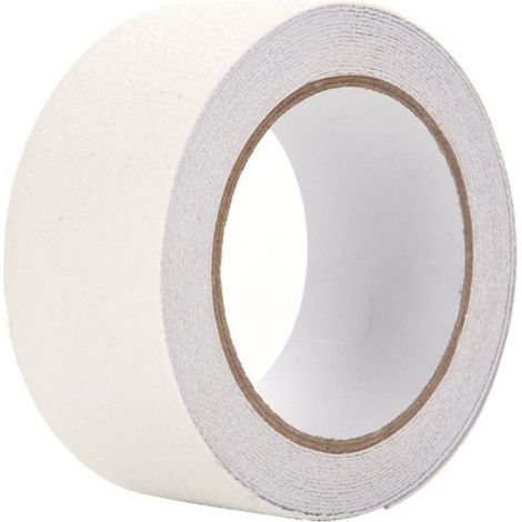 1 Ruban antidérapant, PVC transparent, 5m x 5cm, surface sableuse, pour escaliers et sols (1/5)