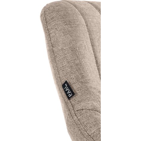 CLP – Set de 2 tabourets de bar Milet en tissu – Hauteur d'assise réglable 60-81 cm – Dossier bas et repose-pieds – Protection de sol incluse