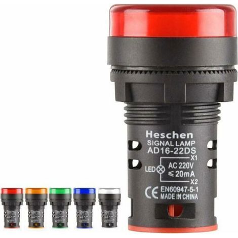 5 voyants LED rouge vert jaune bleu et blanc diamtre 22mm 220V AC 20mA pour divers usages couleurs multiples ABRI DE ABRI DE JARDIN (1/4)