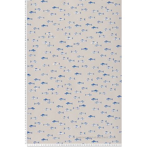 Papier peint Animaux Bleu Cuisines & Bains Lutèce (1/2)