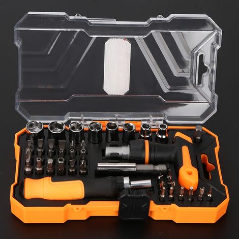 Kit de 42 embouts de tournevis (fentes, cruciformes, étoiles, carrés et hexagonaux) avec aimant (1/5)