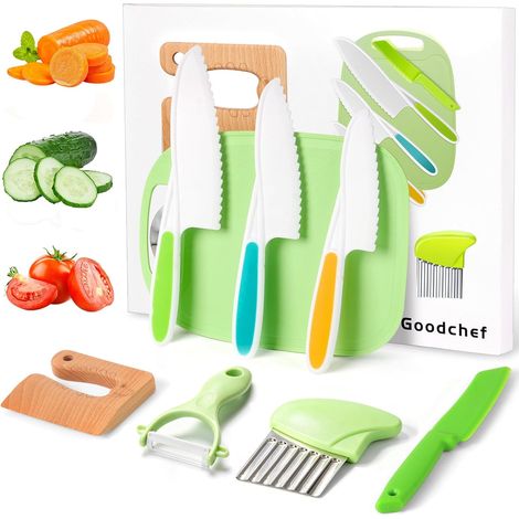 Kit de Couteaux Enfants Montessori 8 Pièces, Sécurité Cuisine (1/5)