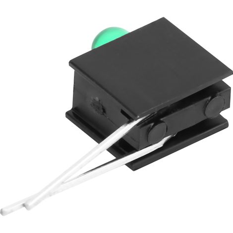 Support de lampe LED 3 mm à un seul trou latéral/support à 1 trou, incluant une lumière jaune-verte et une lumière verte (1/5)