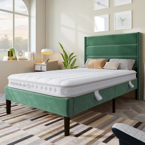 Matelas hybride 7 zones ressorts ensachés H3 90x200x10 cm ergonomique enroulable OEKO-TEX adapté canapé-lit et lit d’appoint (1/5)