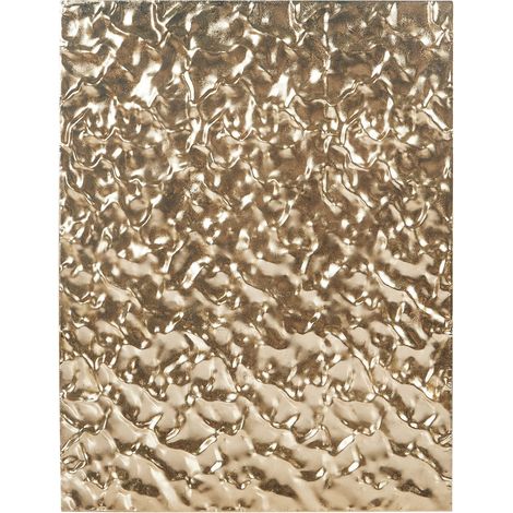 Decorazione da parete in metallo ferro quadrato Glamour Accent Piece Oro Coimbra