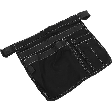 Ceinture de jardinage ajustable, tablier de taille à poches multiples en toile Oxford noire pour outils de jardin (1/5)