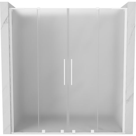Mexen Velar L Duo porte de douche coulissante 200 cm, givré, blanc - 871-200-003-32-20 (1/5)