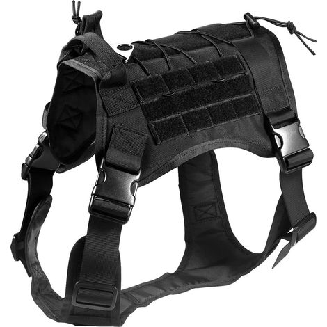 Harnais Tactiques pour Chien M Marron, Gilets à Anneaux pour Chiens de Travail Militaires, Harnais Militaires Chien d’Entraînement sans Tension, avec Pinces à Sangle pour Randonnée et Chasse (1/5)