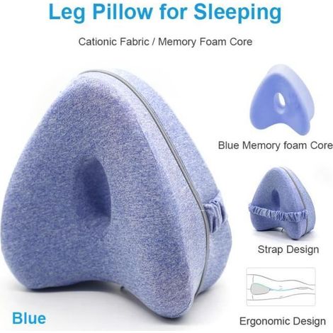 Bein- und Hüftschmerzkissen, ergonomisches Memory-Schaum-Kissen, blau, SA333 (1/5)