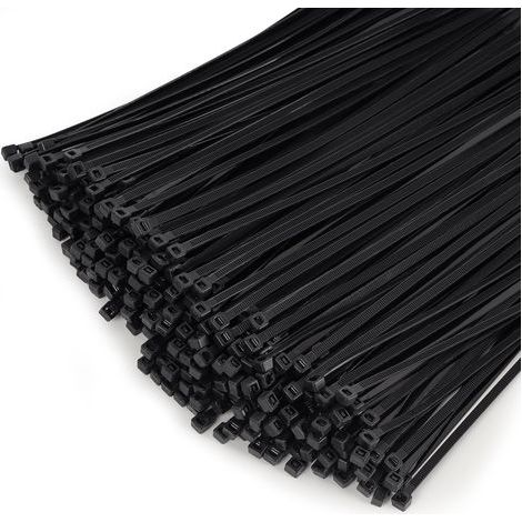 1000 Collier de serrage, Noir, 100mm x 2.5mm, Résistant UV, Pour jardinage, Atelier (1/5)