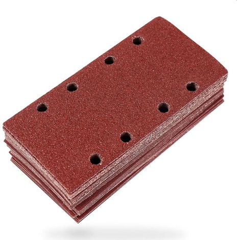 Schleifblätter, Schleifpapier, 93 x 185 mm. Packung mit 35 Blättern, Körnung 40/60/80/120/240, zum Schleifen von Holz, Metall und Lack. (1/5)
