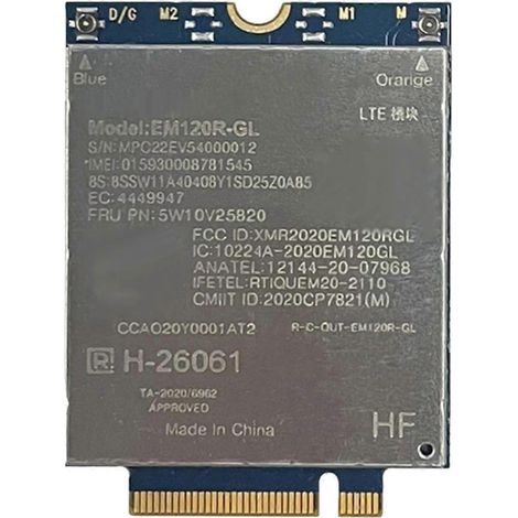 EM120R-GL EM120R CAT12 600Mbps M.2/Key B 4G Modul für ThinkPad X1 Yoga 6. Generation, X13 Yoga, P14s, T14, T15 und T15s (1/5)