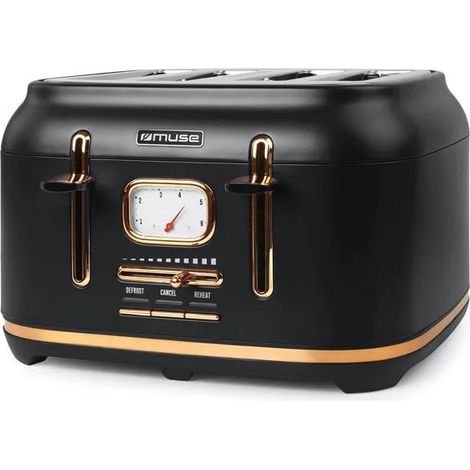 Muse MS-131 BC Toaster schwarz Retro-Design elegant