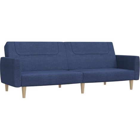 Canapé-lit，Canapé convertible à 2 places bleu tissu CFW54065 (1/5)