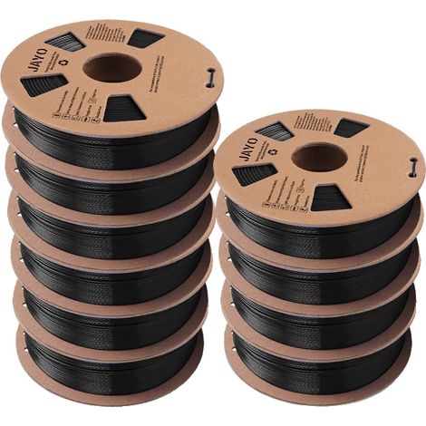 Filamento 3D, elevata resistenza, basso ritiro, PETG nero 11 kg (1/2)