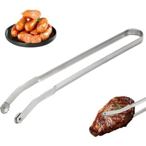 Pince à barbecue rotative en acier inoxydable de 38 cm - Longue pince de cuisine - Pour la cuisson, les saucisses et les saucisses (1/5)