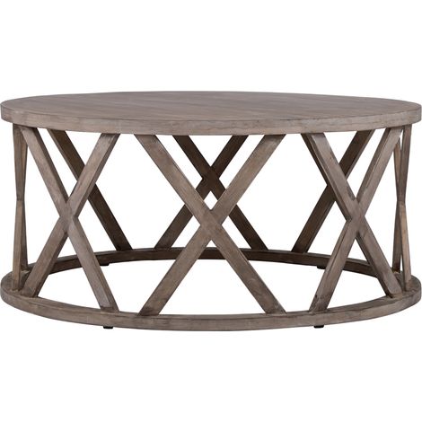 WOMO-DESIGN Couchtisch Riad Ø 100x45 cm rund, Braun, Unikat, handgefertigt aus Massivholz Mangoholz, Moderne Holzoptik, Vintage Design, Sofatisch Kaffeetisch Wohnzimmertisch Beistelltisch Loungetisch