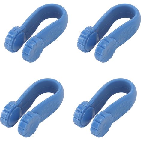 Lot 4 pinces fleur pour pression manuelle, soulage tension et migraine, mini clip universel bleu. (1/5)