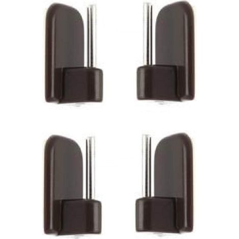 Supports Adhésifs Tringle à Rideaux Marron - Ateliers28 (1/4)