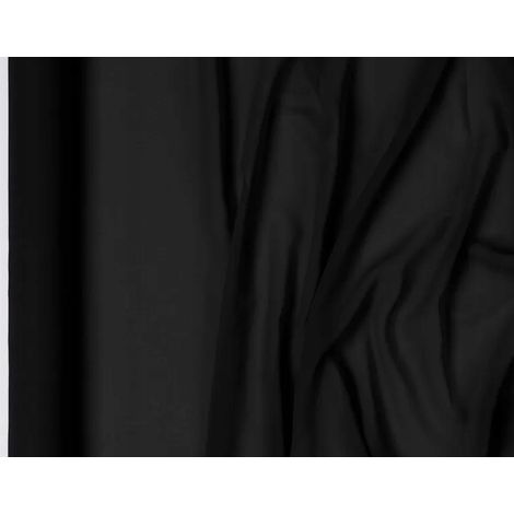 Chemin de table en mousseline noire, 48 cm x 5 m, idéal pour la décoration de table de mariage. (1/4)