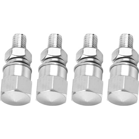 4 boulons universels filetés pour cadre de plaque d'immatriculation de moto (argent) (1/5)