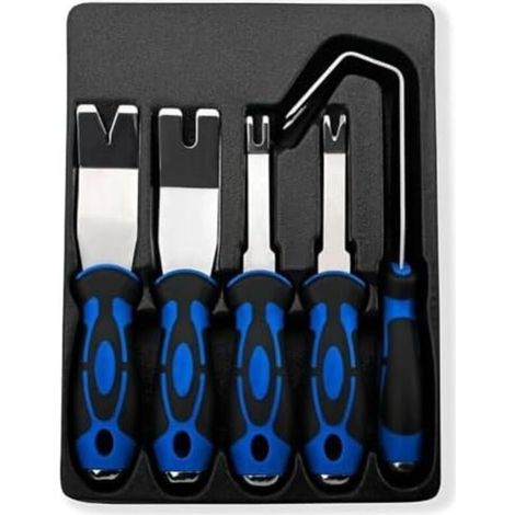 Outil de retrait clips garniture intérieure portière voiture avec tête tournevis, fixation et extracteur clous pour panneau automobile, bande d'étanchéité, réparation pneus (22 - (1/2)