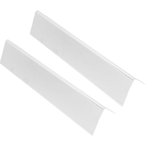Lot de 2 plaques de protection thermique en acier inoxydable résistant à l'usure et durable pour barbecue. (1/5)