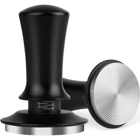 BelleRise - Tasseur à expresso 51 mm avec ressort calibré, profondeur réglable, tasseur à café pour pressage constant du porte-filtre (1/5)