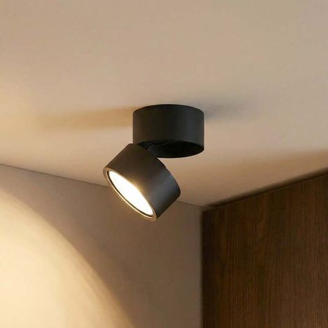 [NEUWERTIG] B-Ware Lindby Thorid Deckenstrahler schwarz 2er-Set dimmbar 8W LED Metall 230V (1/2)