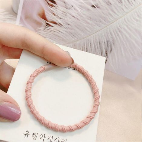 Set mit 6 extra dehnbaren Haargummis für Pferdeschwänze, für Frauen, Mädchen, Teenager und Kinder, für dickes und dünnes Haar, mit Perlen – Rosa, WZ-809R (1/3)