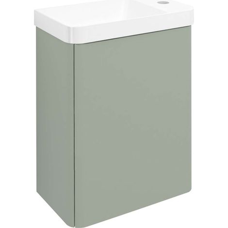Sapho Zorba - Mueble de lavabo, 39x22x50 cm, 1 puerta izq./dcha., verde LT113-4444 (1/5)