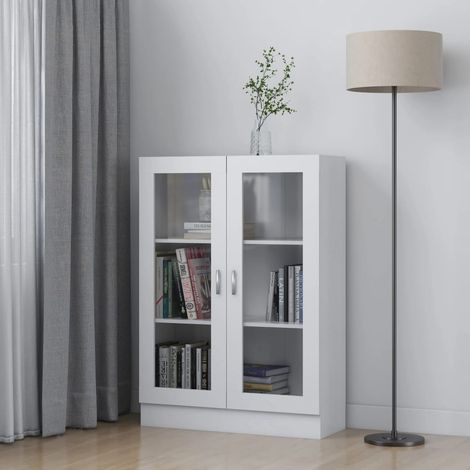 Vitrinenschrank Weiß 82,5x30,5x115 cm Holzwerkstoff CFW418808 (1/5)