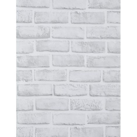 Autocollant mural motif brique blanche en PVC, largeur 45 cm, rouleau de 10 mètres pour décoration intérieure