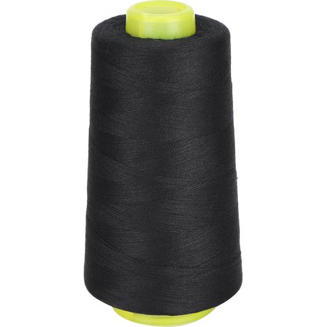 402 Polyester Sewing Thread 3000 Yards Hand Stitching Cord for DIY Handicraft Tailoring HandworkBlack (1/5)