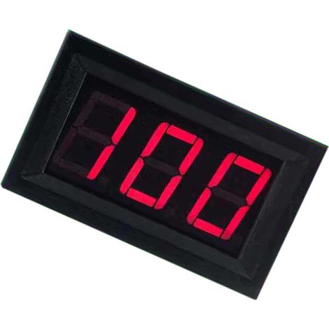 Digitales Voltmeter, 0,56 Zoll, 3-Draht-Spannungsmesser, LED-Anzeige, 0–100 V, Zubehör, Rot (1/5)