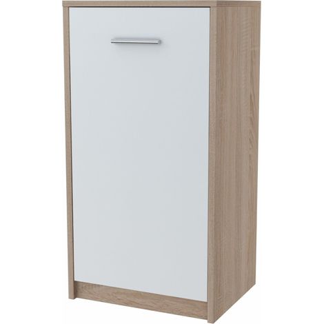 Kommode Schrank BODO 1D WEISS-SONOMA 40cm Ablage