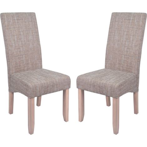 Pack 2 Sillas de Salón Comedor Estilo Contemporáneo en Colort Arena Tapizadas 108x47x62 cm (1/5)